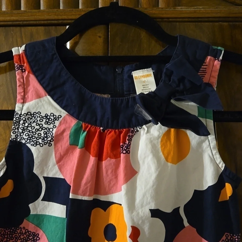 Gymboree Girls Floral Cotton Dress Size 8